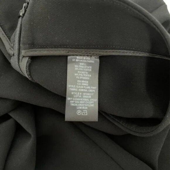 Theory Clean Wide Leg Pants Black Size 2 USA Made High Capsule Crepe - Picture 6 of 12